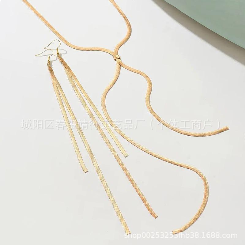 Accessories Hip Hop Simple Snake Bone Chain Collarbone Chain Chocker Niche Metal Chain Necklace
