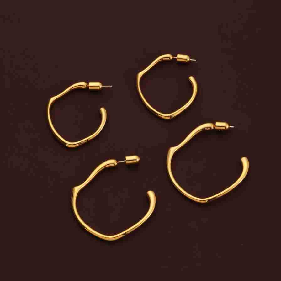 Chic Retro Irregular Earrings: High-End Silver Needle for Versatile Style