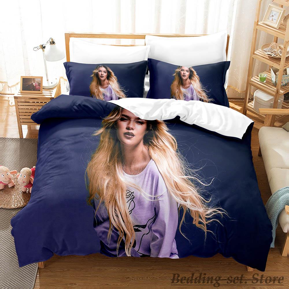 Comforter Personelity Sexy Karol G Bedding Set Cartoon Anime Three-Piece Set Adult Kid Bedroom Duvet Sets 3D Girls Karol G Bedding