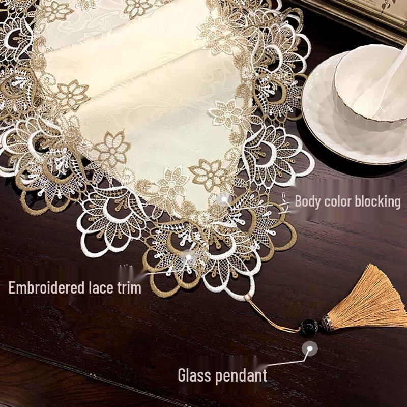 Europäische Spitze Tischläufer & Staubschutz für Amerikanischen Couchtisch oder TV-Schrank