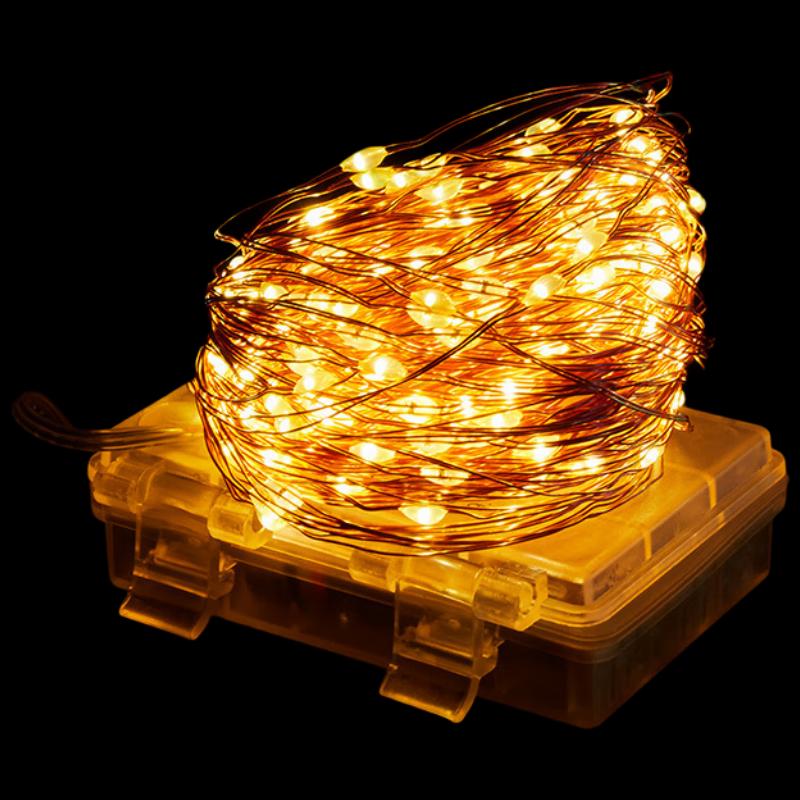 JIANIXIONG Remote Control LED Copper Wire String Lights