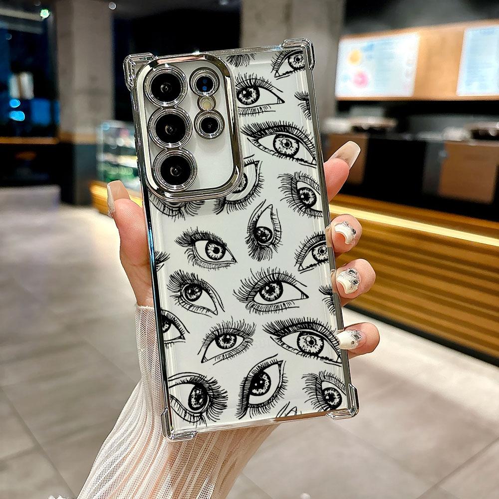 The Evil Eye Blue Eyes Coque For Galaxy S26 Ultra Phone Case For Samsung S26 S25 S24 S23 S21 Ultra S20 FE S25 Plus 5G Soft Cover