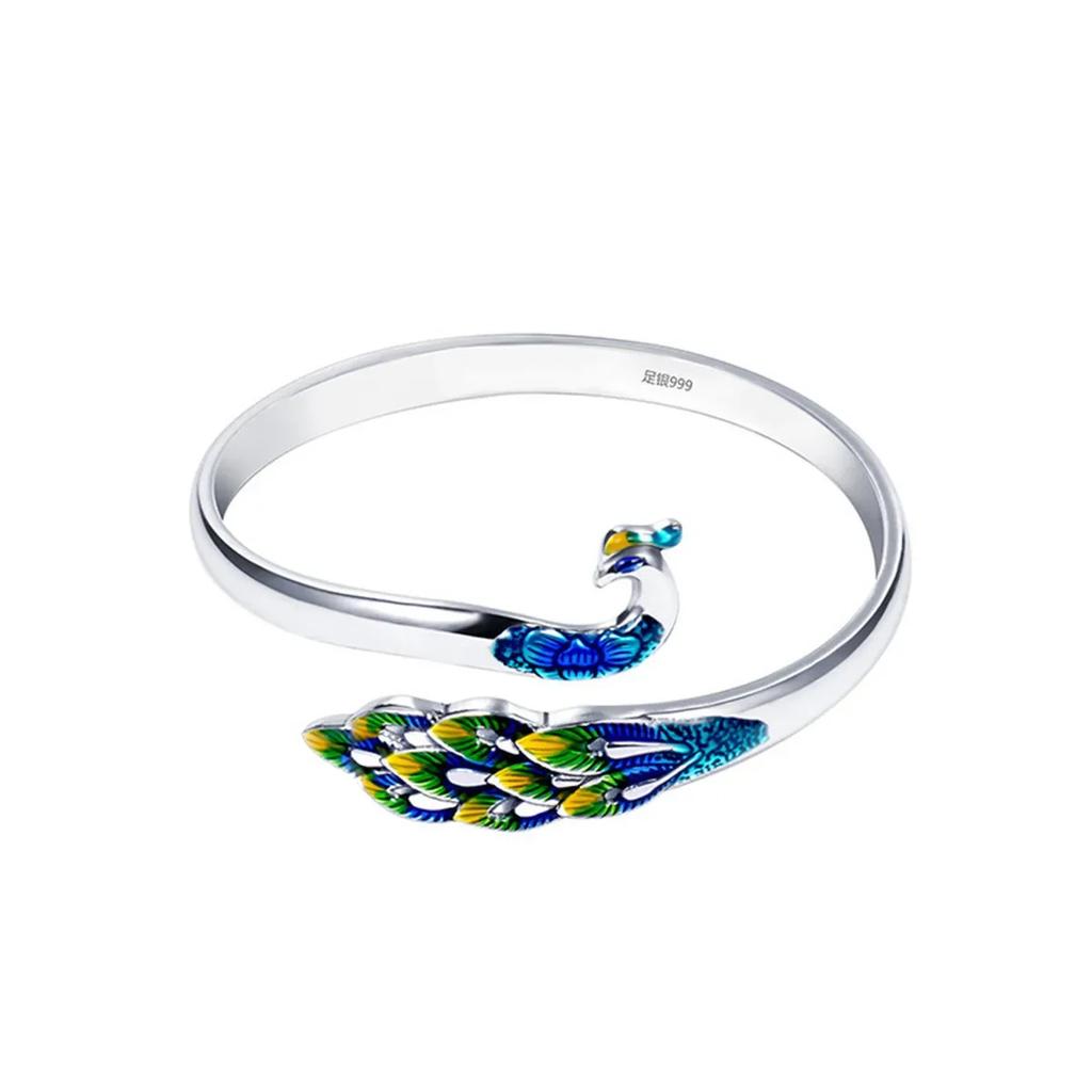 Fashion 2025 New Peacock Bracelet Vintage Simple High Street Bracelet Steel Women Cute Chain Bracelet Jewelry Gifts Wholesale