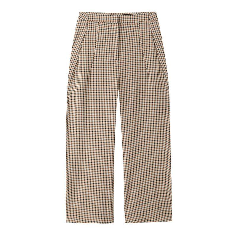 

Новинки осени/зимы Женская одежда Zr Европейский и американский стиль Клетчатый блейзер и клетчатые брюки 8782869 8775869 Pants L