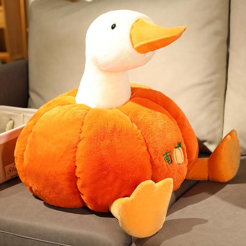 1pc 30cm/11.81in Cute big goose doll doll creative pumpkin duck plush toy funny girlfriend birthday present girl gift