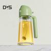 Aliejaus purškiklis maisto ruošimui 2 viename aliejaus dozatorius 500 ml/17oz Stiklinis purškiamas buteliukas su piltuvu Daugkartinio naudojimo maistinio aliejaus purkštuvas, skirtas virtuvės salotoms kepti ant grotelių