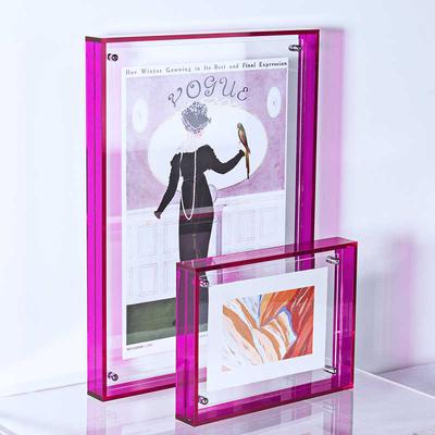 Floating Picture Frame Acrylic Frames for Wall Mounted Tabletop Standing Decorative Photo Frames Neon Translucent Hanging Frame
