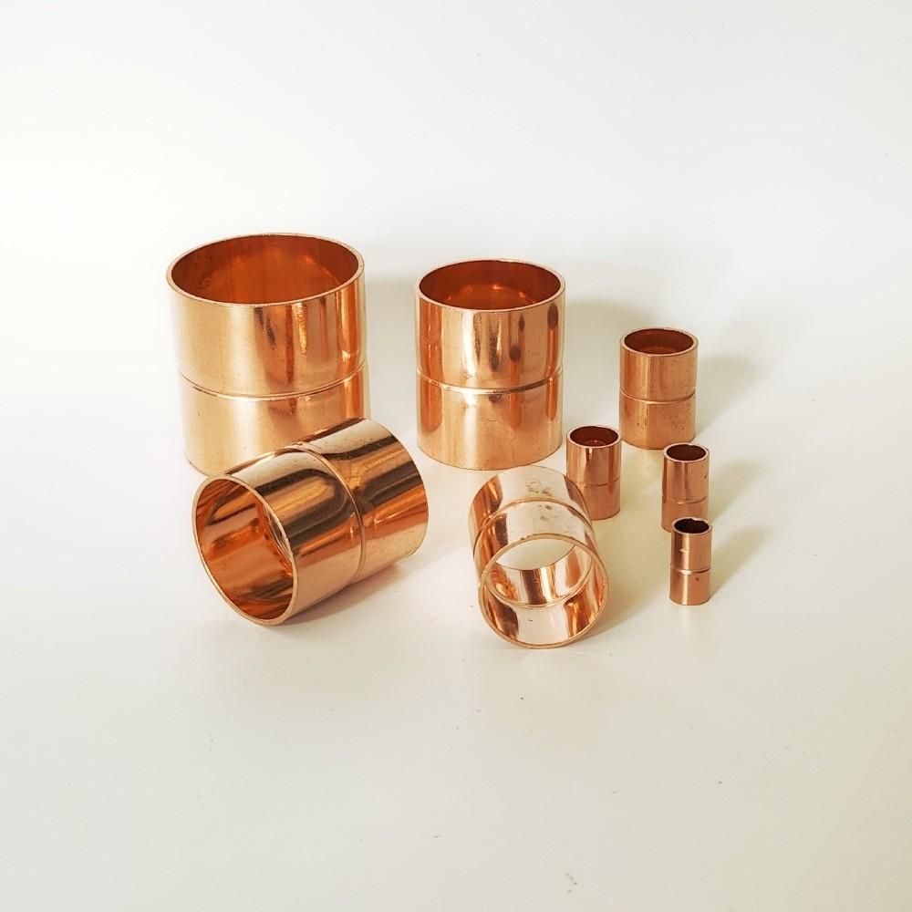 10PCS Copper Coupling Tube Fitting Equal Straight Weld Coupling  Refrigeration Equipment