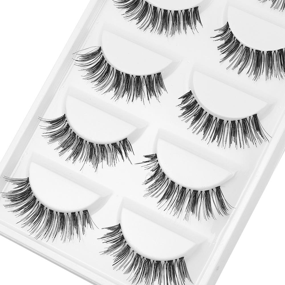5 Pairs Natural Long Cross False Eyelash Extension Eye Lashes Cosmetic