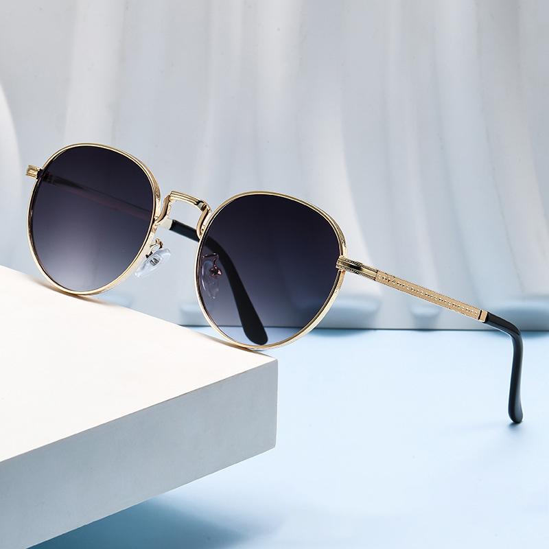 New Model Metal-framed Sunglasses, Trendy And Fashionable, With Oval Shape And Stylish Design.2403