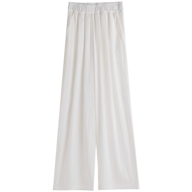 Ice Silk Wide-Leg Women's Summer Pants 2026 - Lightweight, Wrinkle-Resistant Cotton with High-End Drape Design.