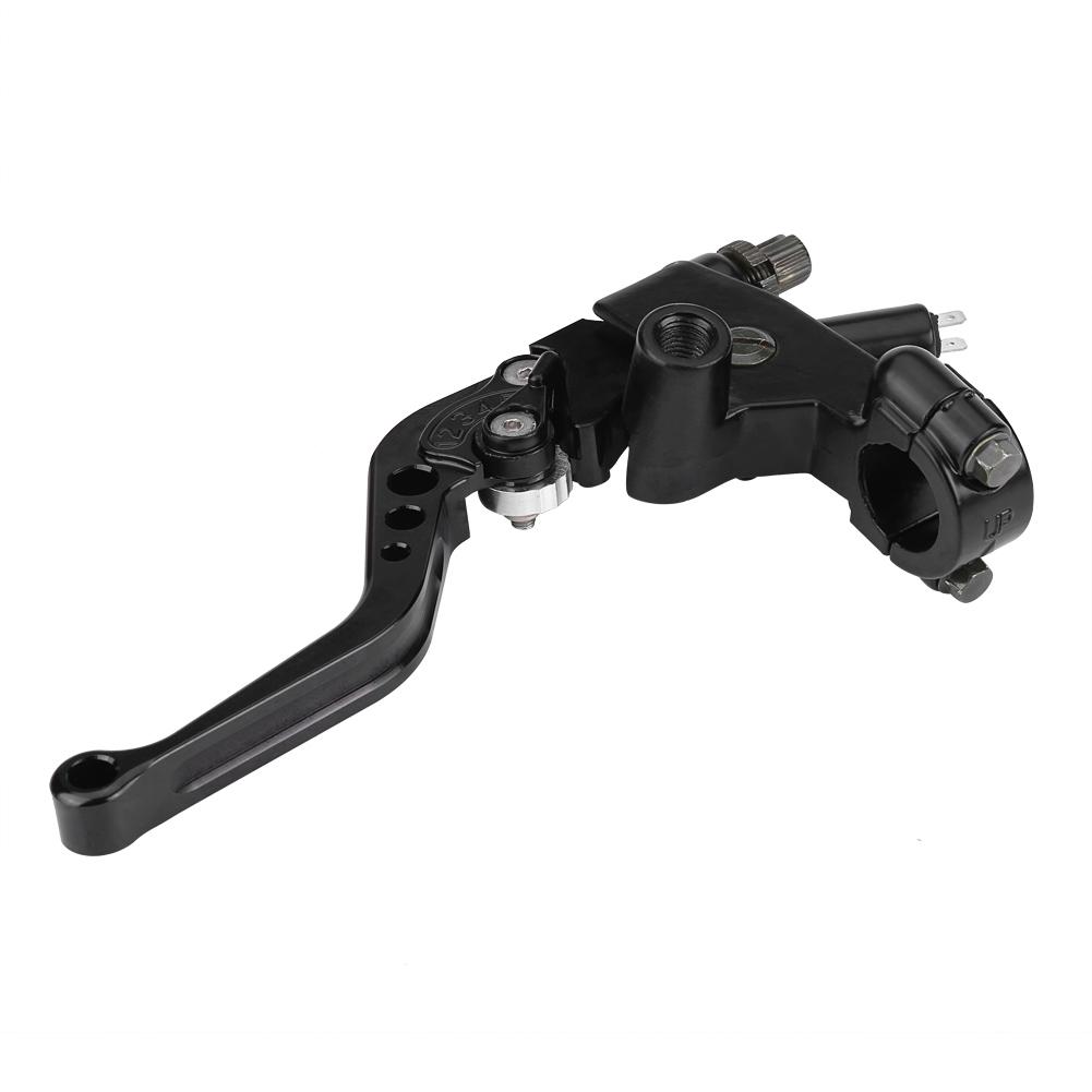 Motorcycle Brake   Brake Master Cylinder Lever Set Black   7Celsius8inch (22mm) with Mirror Base   Lever Removable Cylinder
