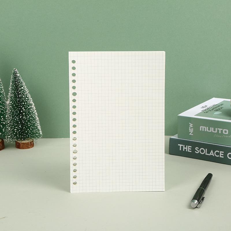 A5 B5 Line Grid 20Holes Loose-Leaf Notebook Refill Spiral Binder Paper Index Inside Page Dot Grid Blank Connell Stationery