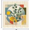 Eucalyptus Leaves Shower Curtain, Circular Branches In Classic Mid Century Modern Influences, Cloth Fabric Bathroom De