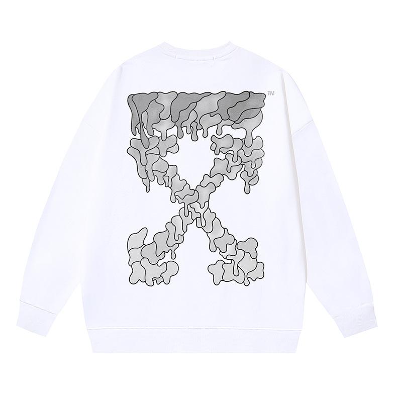 1238 Off-White 2026 Herbst/Winter Neu OW Geschmolzenes Pfeilmuster Herren und Damen Rundhals Hoodie