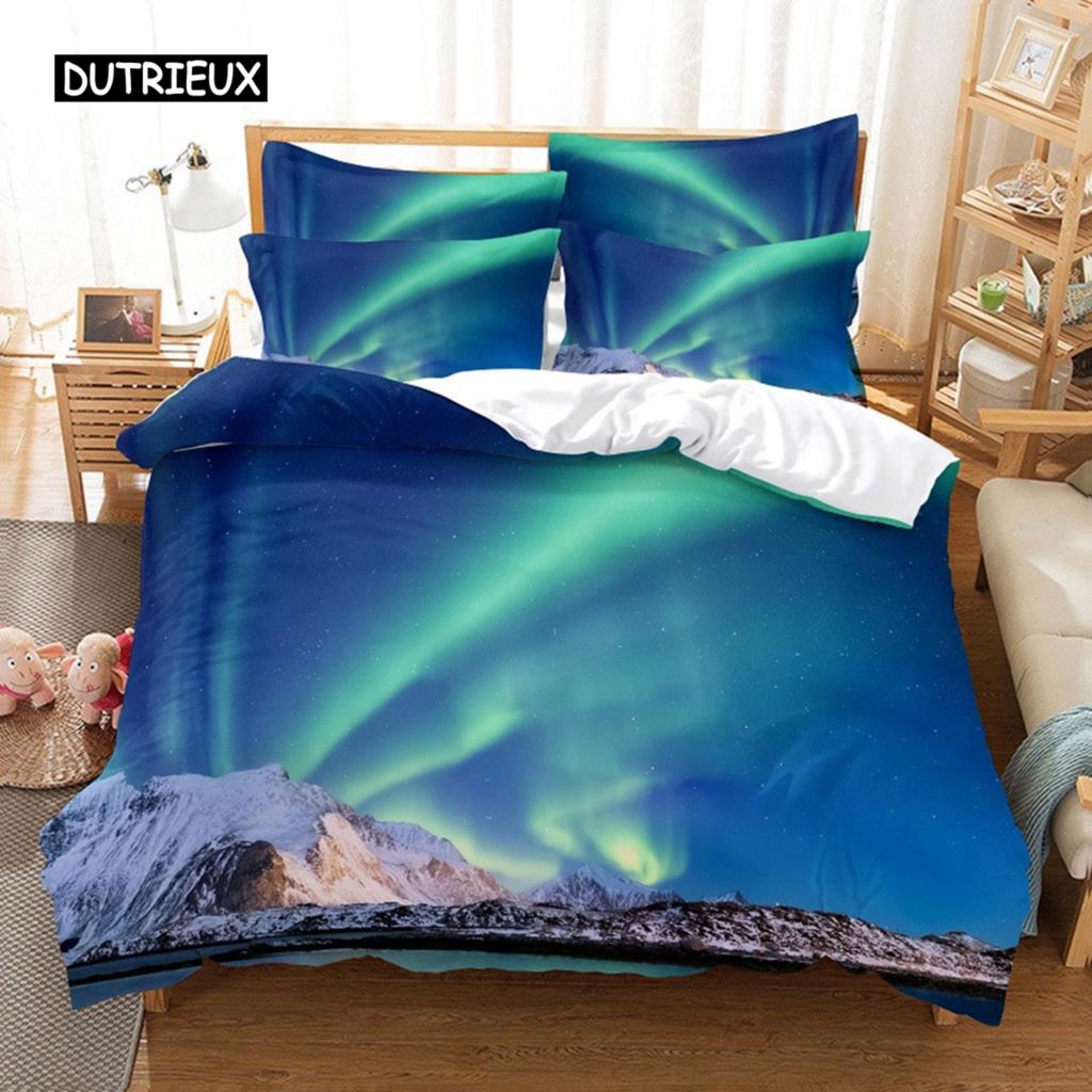 Strand Kokospalme Bettwäscheset Bettbezugset 3D Bettwäsche Digitaldruck Bettwäsche Queen Size Bettwäscheset Modedesign