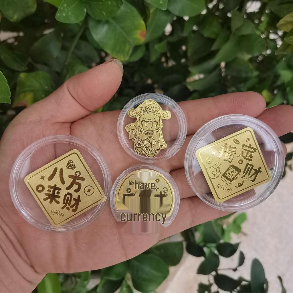 999 Guldfolie Mobilklistermärke - Inflödande Rikedom, Välståndsguden Födelsedagspresent