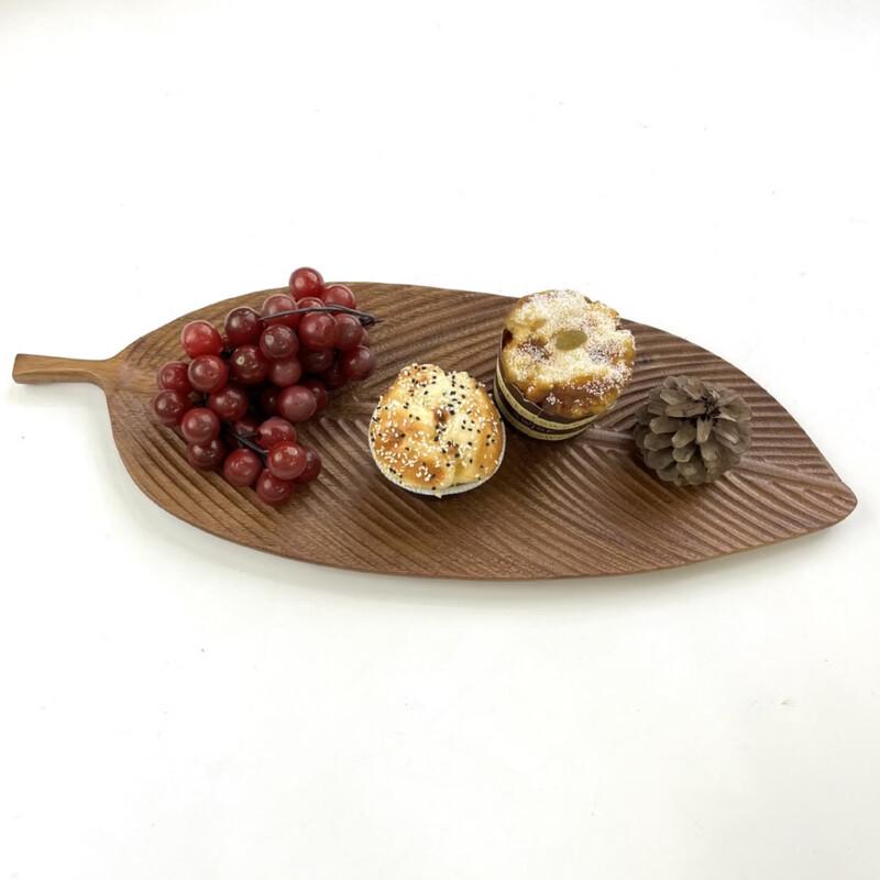 Ru Han Chinese Walnut Leaf Tray