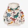 Dinosaur Spring and Autumn Medium and Large Boys Zip-up Shirt Jacket