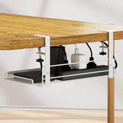 Desk Cable Organizer Adjustable Thickness Under Table Cable Management Rack Under Desk Cord Organizer for Desk Kitchen
