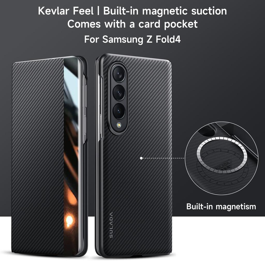 SULADA For Samsung Galaxy Z Fold4 5G Case Card Holder Leather Phone Cover