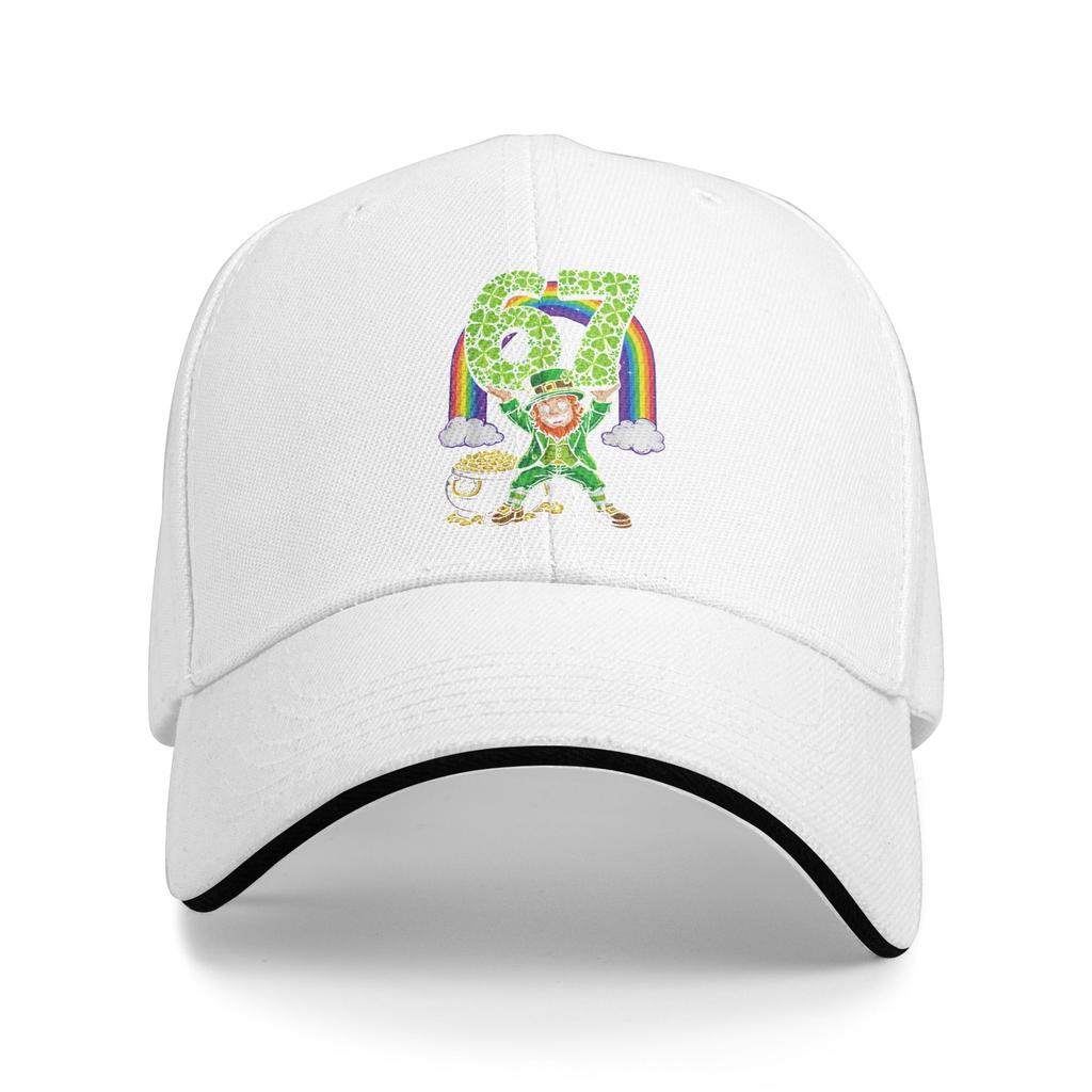 St Patricks Day Leprechaun Six Seven 6 7 Meme Sun Baseball Cap Summer Fashion Trucker Hat For Unisex Kpop Rock Baseball Caps