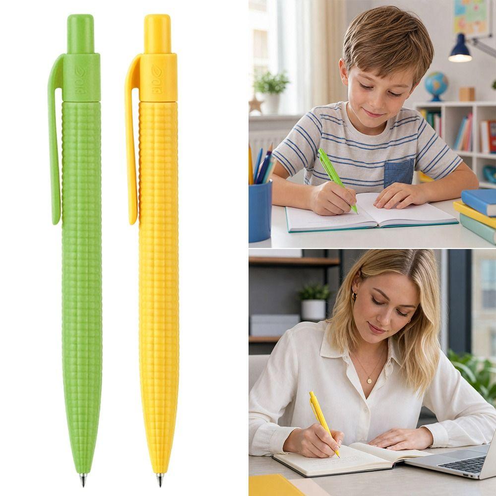 Corn Shape Ballpoint Pen Biodegradable Writing Pen Eco-Friendly Gel Pen Desktop Use