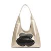 Summer large-capacity commuter tote bag women's new fashionable silver shoulder armpit bag