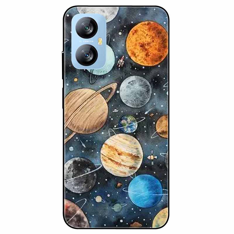 Für Blackview A52 Pro Hülle Handyhülle Stoßfeste Schwarz lackierte TPU Hülle für Blackview A52 Pro Silikon Weicher Bumper A52Pro Süß