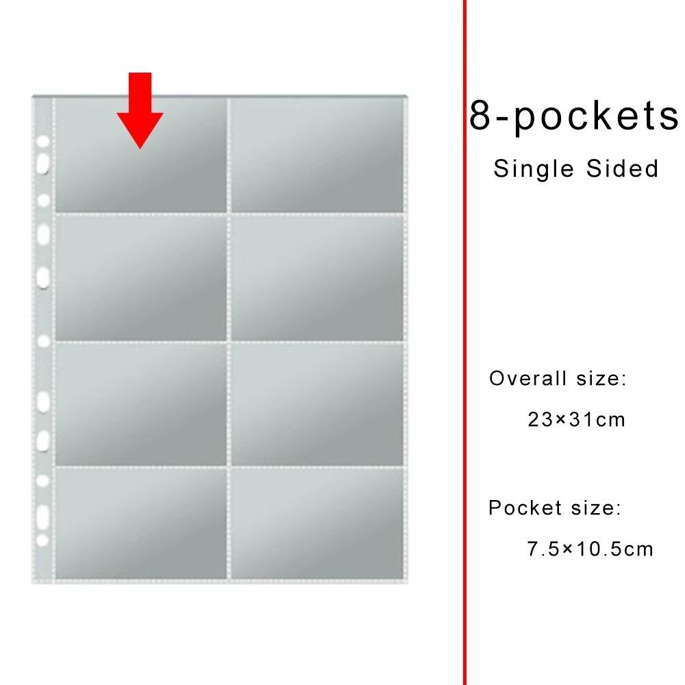 11-Hole Photo Album Pages A4 Photocards Sleeves Binder Refill Inner Page