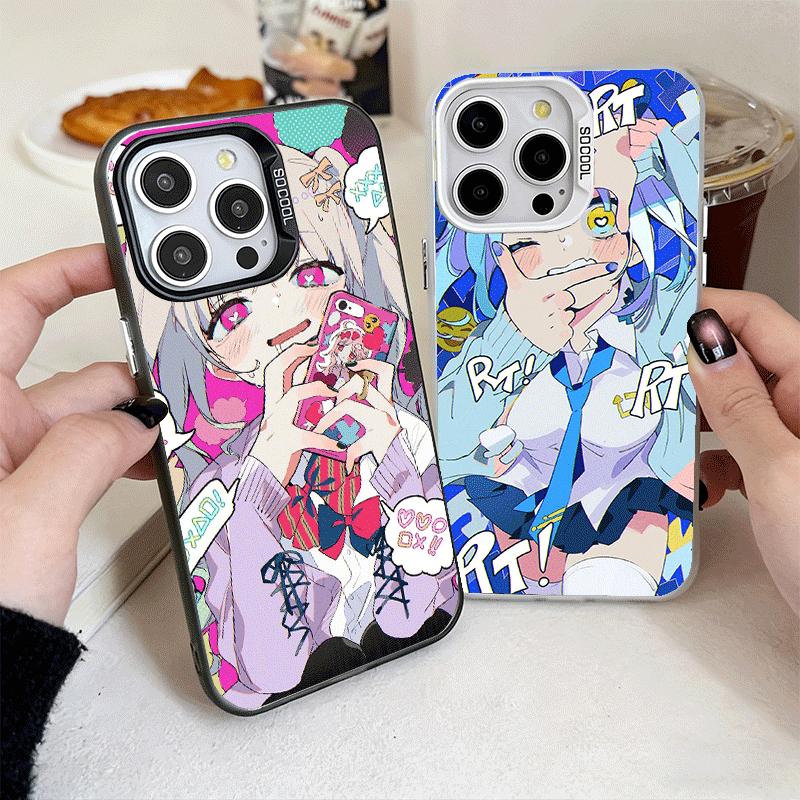 Anime Kwaii Girl Ins Style Soft Phone Case for iPhone 15 16 17 Pro Max 17Air 16E 14 Plus 13 12 Mini Shockproof Cover Back Shell
