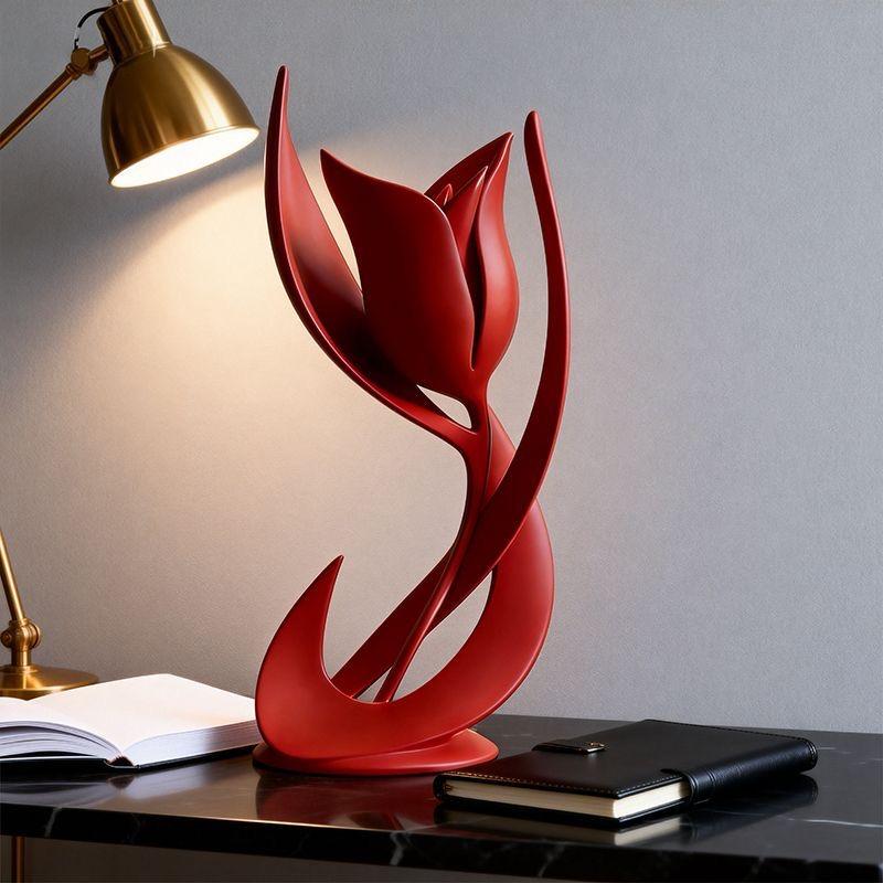 3D Printed Minimalist Abstract Rose Figurine – INS Style Home Desktop Decoration