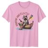 Boatiin And Floatin Raccoon In Boat Animal Pun TShirt