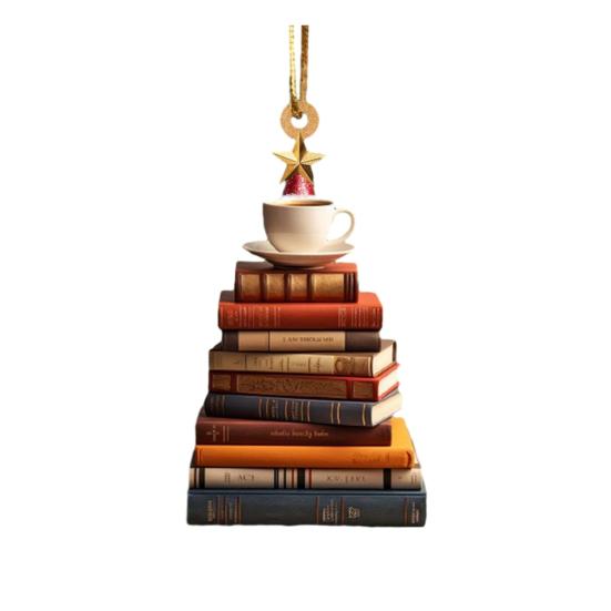 

Yousheng Рождественская елка подвесное украшение акриловая форма дерева книжная полка подвеска книга сложенная автомобиль зеркало заднего вида украшение для елочного декора