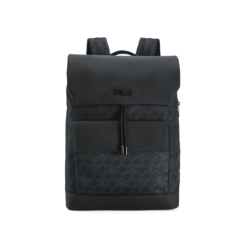 FILA Heritage Black Warrior Classic Simple Business Versatile Practical Fabric Backpack Men backpack F13M628112FBK Jet Black