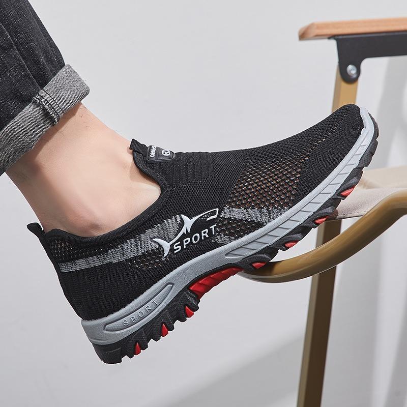 Trend Men Non-leather Casual Shoes Summer  Men Breathable Mesh Sneakers Lightweight Outdoor Non Slip Man Sport Running Shoes