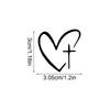 Heart Shape Cross Mirror Stickers 2 Pcs Creative Rearview Mirror Decoration Decals Waterproof Sticker For Vehicles RV Automotive