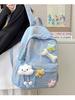 High-value Soft Girl Japanese-Style Cute Striped Backpack for Students, Large Capacity and Versatile.