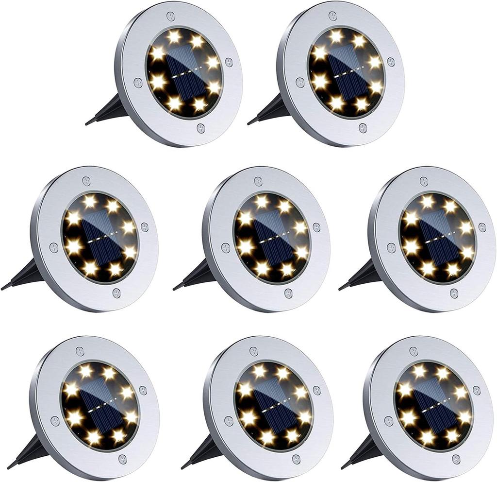 Solar Power Disk Licht Outdoor Garten Solar Unterirdischen Licht Deck Licht Scheinwerfer Begraben Solar Led Lampe Garten Decor