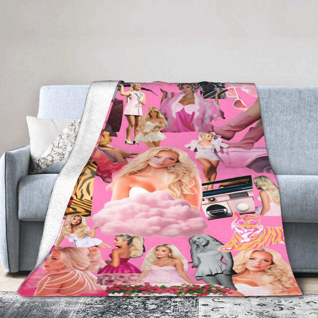 Megan Moroney Singer Cloud 9 Album Comfortable Blanket Pattern Throw Blanket Living Room Flannel Bedspread Sofa Bed Cover