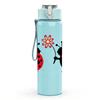 1PC Red Black Ladybug Insect Pair Print 750ml Color Plastic Sports Water Bottle Leakproof Flip Straw Lid Suitable for Sports Office Home Use