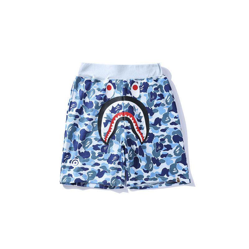 Ready Camouflage Shark Head Printed Cotton Shorts For Men Youth Fashion**