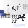 Music Note Wall Sticker Innovative Embossed Decals Home Bedroom Background Decoration