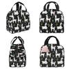 Alpaca Cartoon Pattern Insulated Lunch Bag for Kids School Cooler Thermal Food Box Tote Portable Lunch Boxes Container