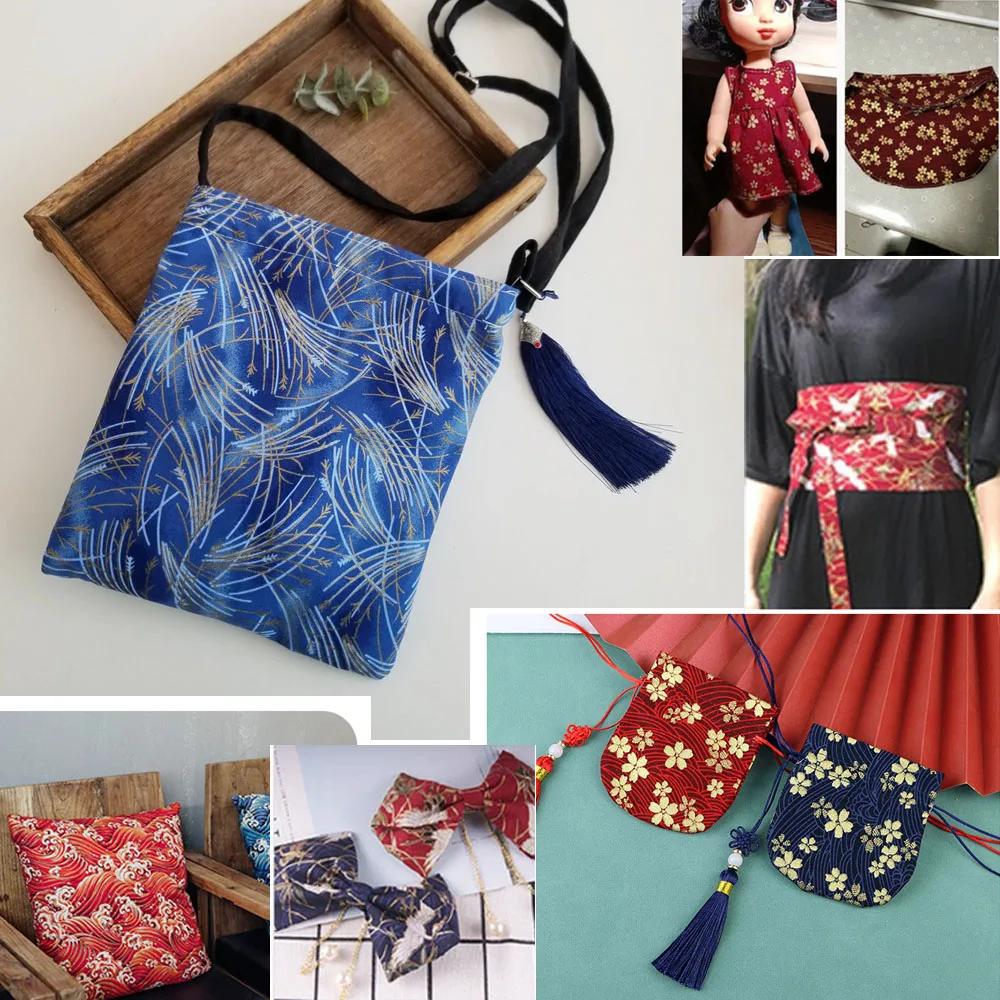 6 Stück Stoffquadrate im japanischen Stil bedruckte Baumwolle Quilten Handgefertigt Patchworkstoff Blumenmuster Heimtextilmaterial 24x24cm