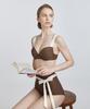 Ageunel Bow Tie Mocha Bra