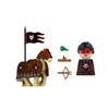 MOC Medieval Knight Castle Figures Building Blocks Weapon Wolf Swordsmen Guard Bow Arrow Shield Flags Warhorse Toys Gifts S002