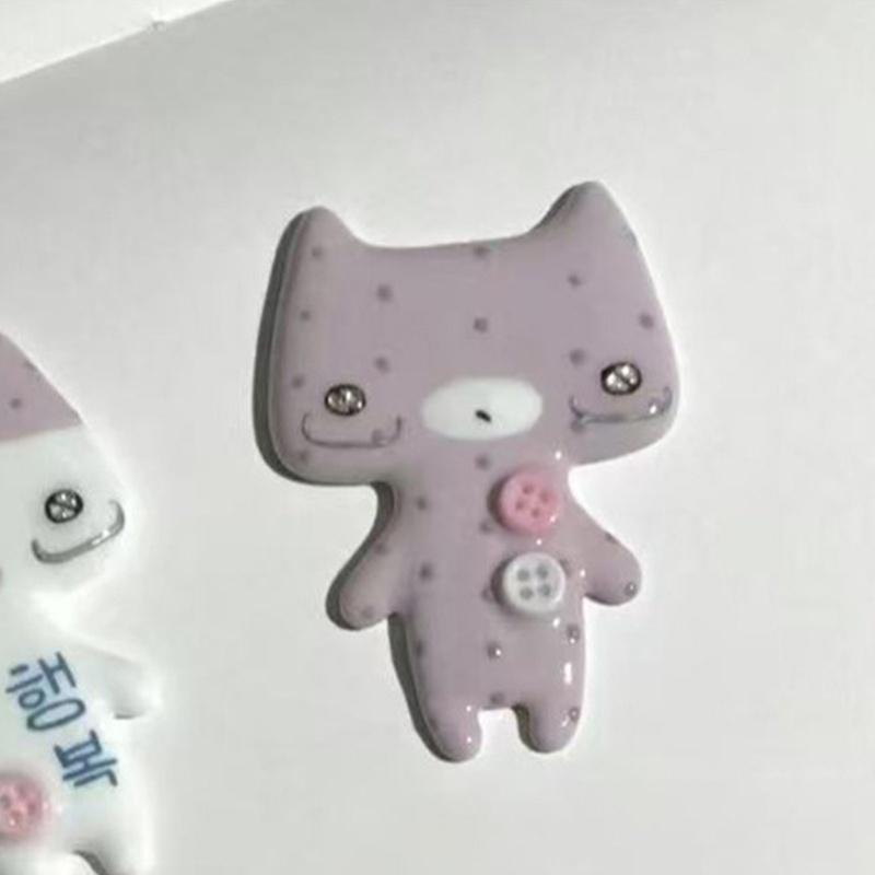 

Subculture Y2K Cartoon Lovely Cats Button Polka Point Hair Accessories Hairclip Girlish Heart Pink Bangs Clip Hairpin A2
