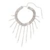 Geometric Full Rhinestone Necklaces Korean Style Wedding Bride Jewelry Tassel Necklaces  Wedding