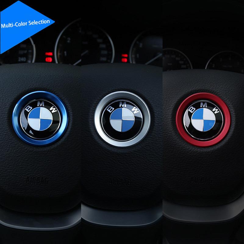 Car Decoration Ring Steering Wheel Circle Sticker Frame Metal Cover For BMW G30 G32 G01 G02 G05 G06 G07 G26 G23 G22 F40 F20 G08 OT4